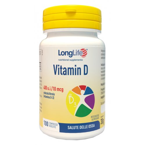 LONGLIFE Vitamina D utile per ossa e denti forti 100 compresse