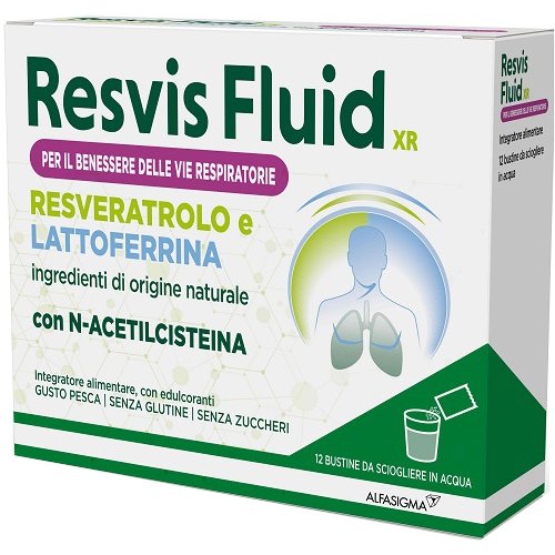 RESVIS FLUID XR BIOFUTURA integratore fluidificante per il sistema immunitario 12 bustine