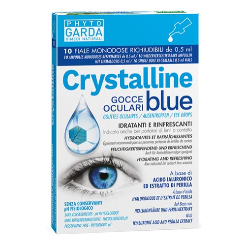CRYSTALLINE BLUE collirio idratante e rinfrescante 10 fiale monodose prezzo speciale