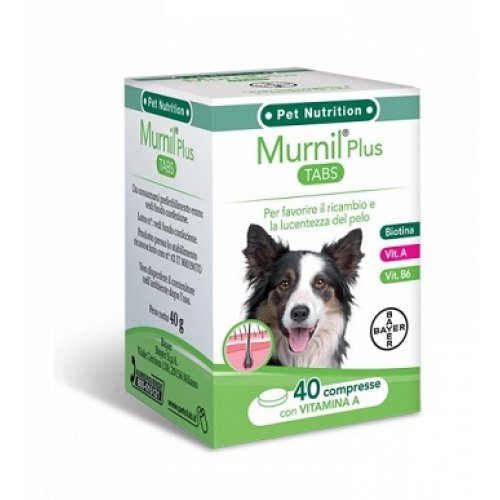 Murnil Plus Tabs  per favorire il ricambio e la lucentezza del pelo 40 compresse Veterinarie con Prezzo Promo