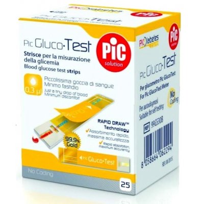 Pic Glucotest Srisce per la misurazione della glicemia 25 pezzi con prezzo promo