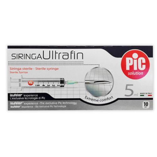 PIC siringa ultrafine 5ml 10 pezzi