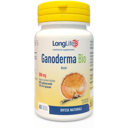 LONGLIFE GANODERMA BIO integratore per le difese immunitarie 60 capsule