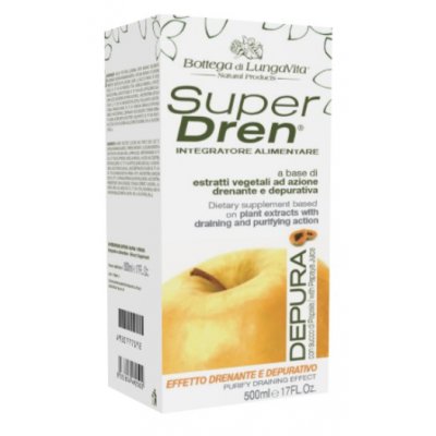 SUPER DREN integratore con forte attività drenante e depurativa con papaia 500ml 
