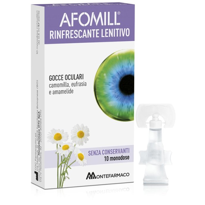AFOMILL gocce oculari rinfrescanti lenitive 10 flaconi 