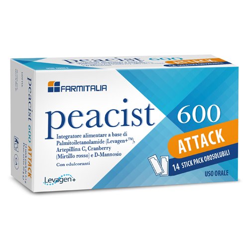PEACIST 600 ATTACK per infezioni urinarie 14 buste 