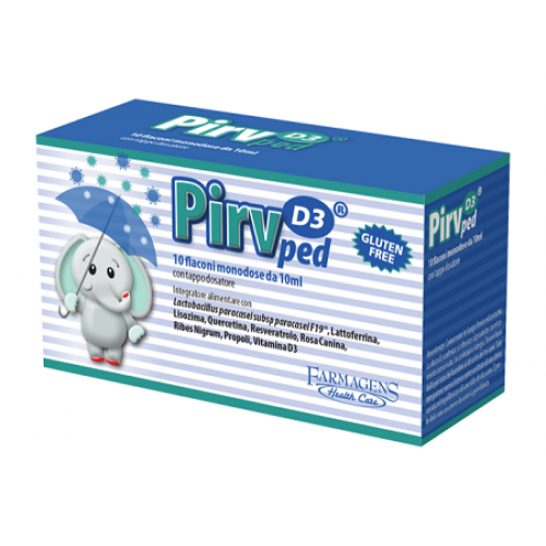 PIRV D3 Ped integratore difese immunitarie bambini 10 flaconi