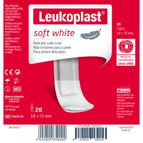 LEUKOPLAST SOFT WHITE72X19 20P