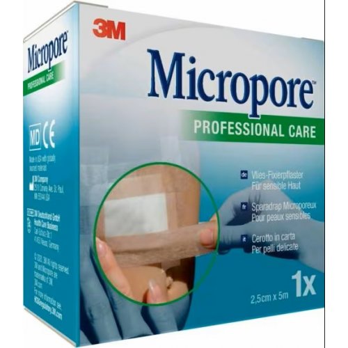 MICROPORE SURG T TA M5X25MM 3M