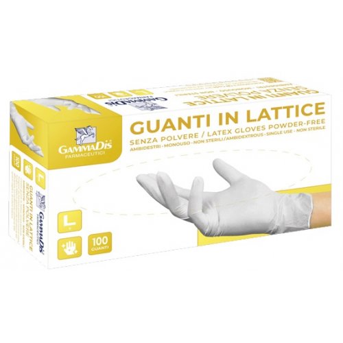 GUANTI LATT C/POL M 100PZ GAMMAD