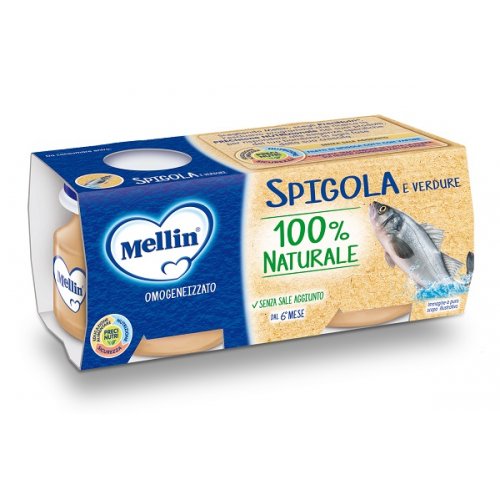 MELLIN OMOG SPIGOLA/VERD 4X80G