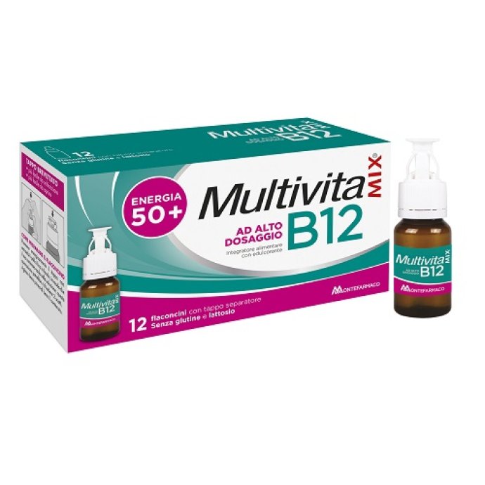 MULTIVITAMIX vitamina B12 alto dosaggio 12 flaconi MULTIVITAMIX vitamina B12 alto dosaggio 12 flaconi