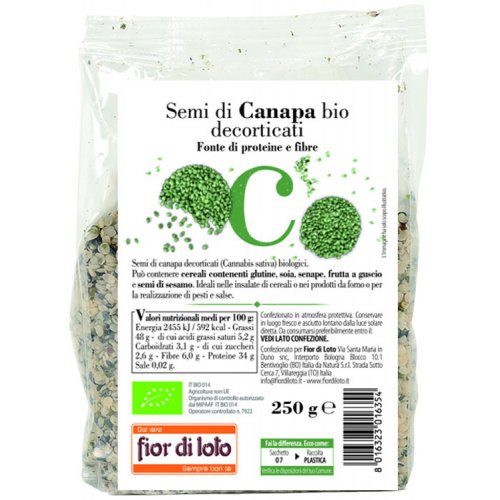 SEMI CANAPA DECORTIC BIO250G FDL