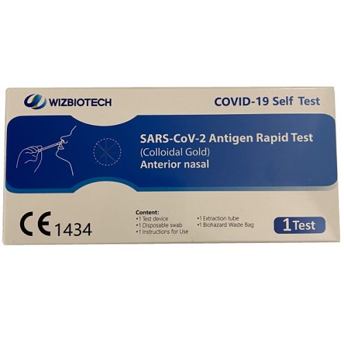 TEST ANTIGENICO RAPIDO COVID-19 WIZBOITECH SARS-COV2 AUTODIAGNOSTICO RILEVAZIONE QUALITATIVA ANTIGENE SARS-COV-2 IN TAMP NASALE