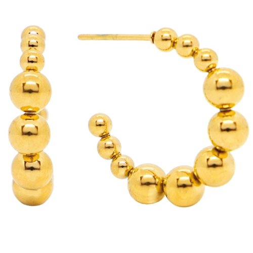 ATELIER FRATTINA 76 ORECCHINO CERCHIETTO SFERE ORO