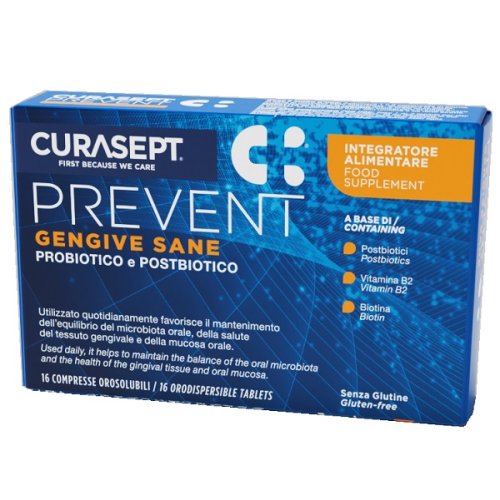 CURASEPT PREVENT GENGIVE SANE 16 COMPRESSE OROSOLUBILI CURASEPT PREVENT GENGIVE SANE 16 COMPRESSE OROSOLUBILI