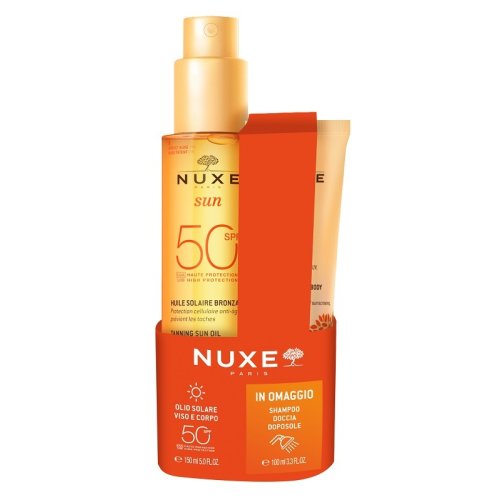 NUXE SUN Kit Olio SPF50 150ml + Doposole 100ml Omaggio | Farmacia Mascia