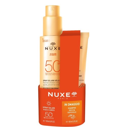 Nuxe Sun Olio SPF 50 + Shampoo Doposole + BORSA MARE OMAGGIO | Farmacia Mascia