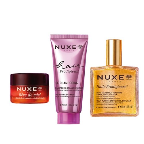 Nuxe Coffret Best Sellers Classico 2026 – Olio, Shampoo e Balsamo Labbra