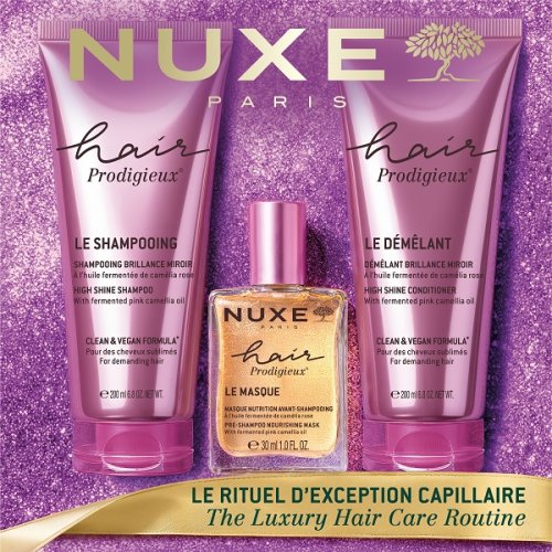 Nuxe Coffret Hair Prodigieux 2026 – Shampoo, Balsamo e Maschera