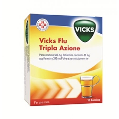 VICKS FLU TRIPLA Azione per sintomi di raffreddore 10 buste 