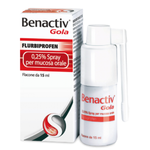 BENACTIV GOLA*spray mucosa os 15 ml 0,25%