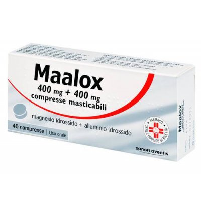 MAALOX*40 cpr mast 400 mg + 400 mg