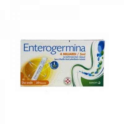 ENTEROGERMINA orale sospensione 20 flaconcini 4 miliardi di fermenti 5ml