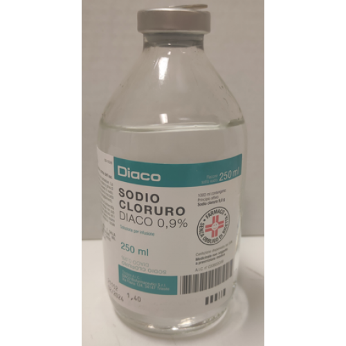 SODIO CLORURO (DIACO)*1 flacone EV 250 ml 0,9%