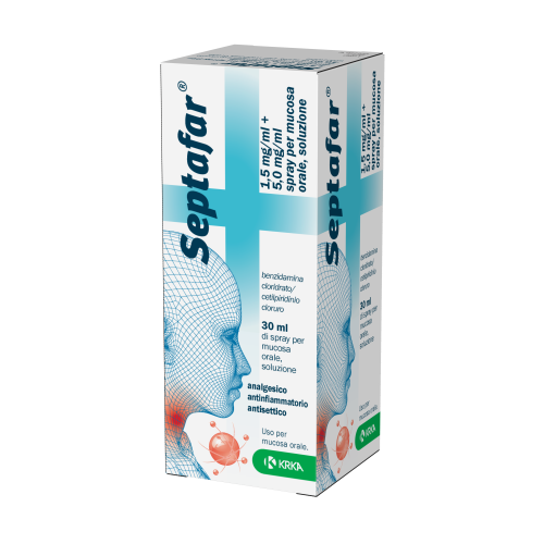 SEPTAFAR*spray 1 flacone 30 ml 250 erogazioni 1,5 mg/ml + 5mg/ml