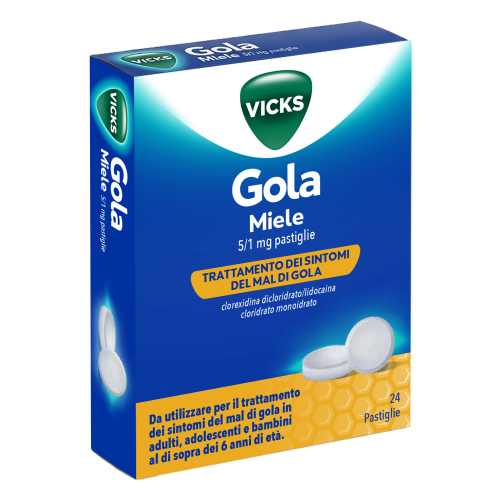 Vicks Gola Miele 24 Pastiglie 5 mg + 1 mg | Prezzo