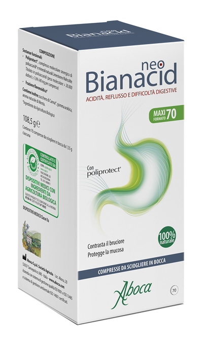 Aboca neobianacid contro acidità e reflusso 70 compresse masticabili