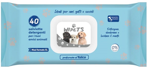Salviettine pets talco 40 pz img